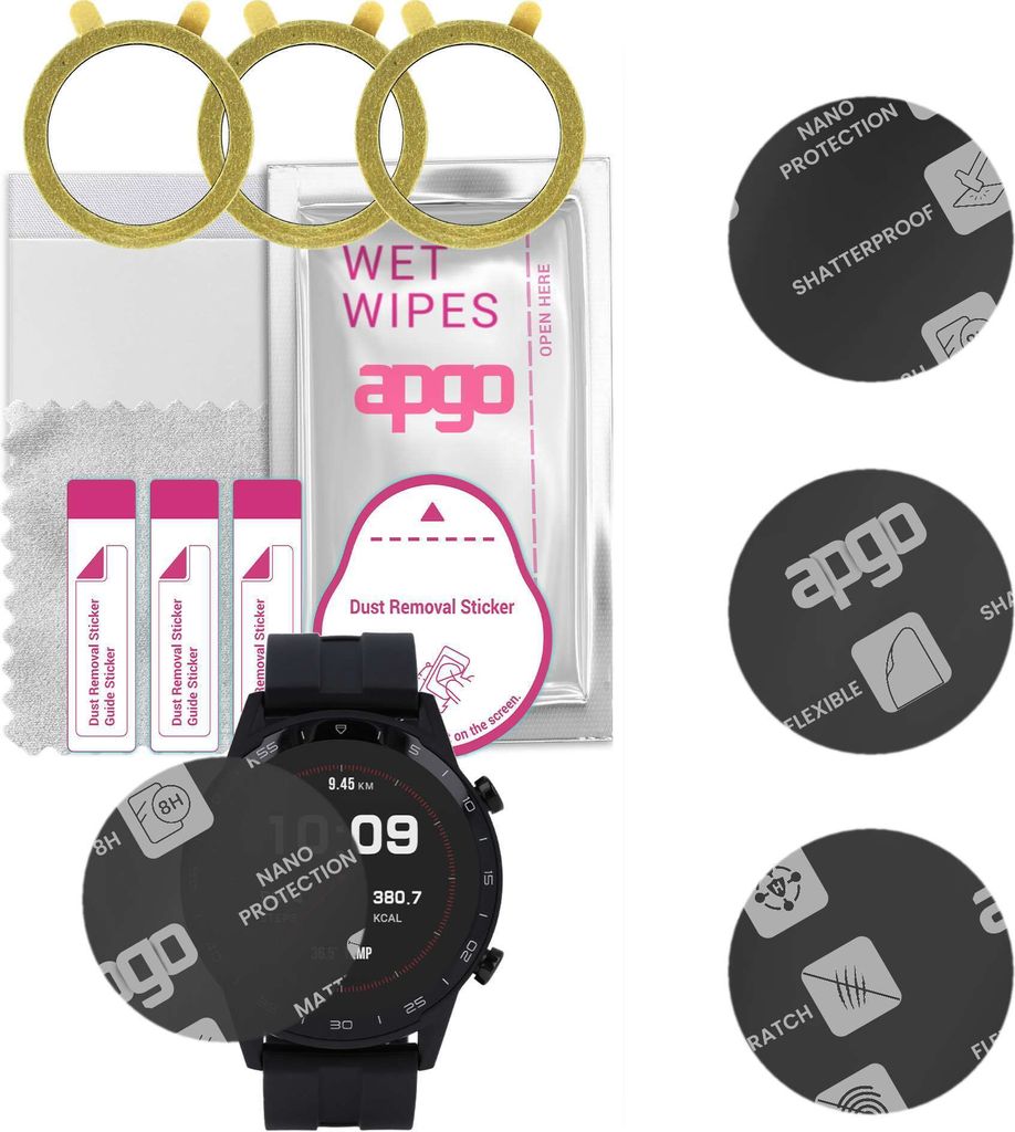 apgo 3 Stück Schutzglas, Matt, kompatibel mit Vector Smart Produktbild 
