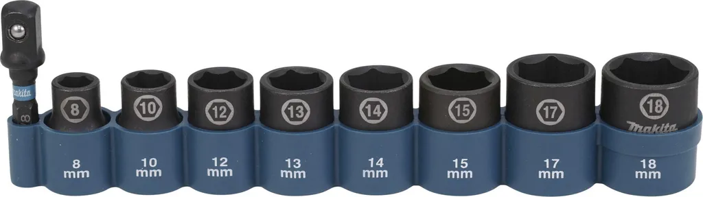Coffret de douilles pour visseuse à chocs Makita Impact Black 9 pièces