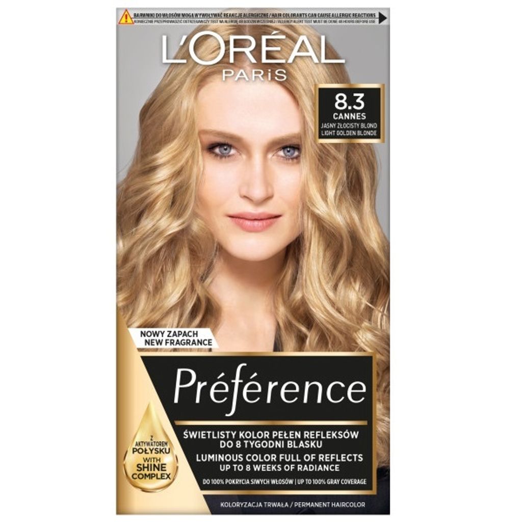 Farba do włosów L'Oreal Paris Recital Preference X 8.3 Zdjęcie produktu 