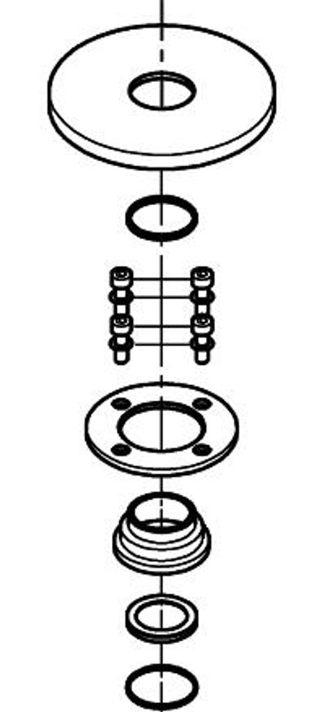 GROHE Befestigungsset 101341, cool sunrise gebürstet