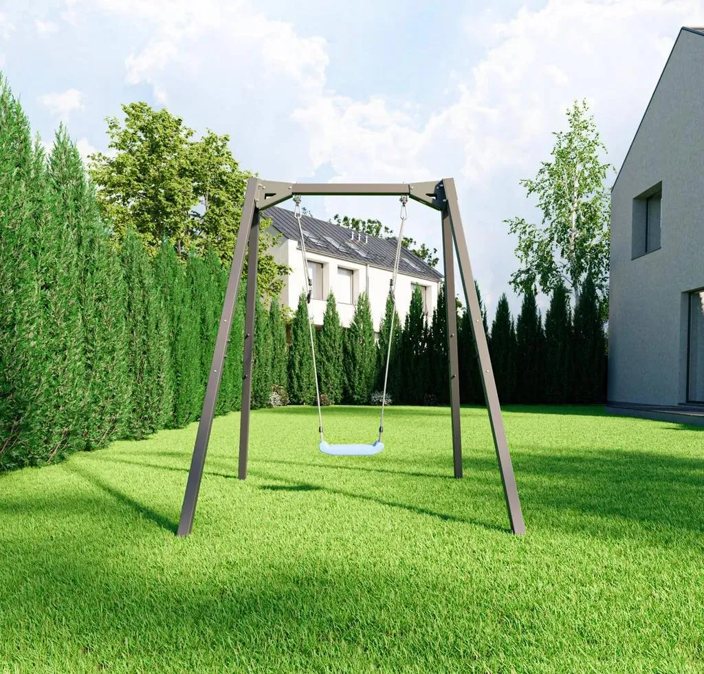 Balançoire simple pour petit jardin MO-012 avec support stabilisé