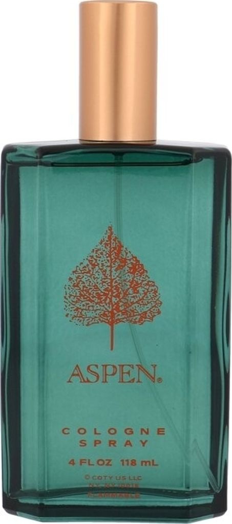 A bottle of Aspen cologne spray.