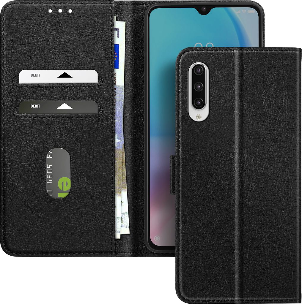 Avizar, Kunstlederetui mit Standfunktion Xiaomi Mi 9 Lite, Schwarz