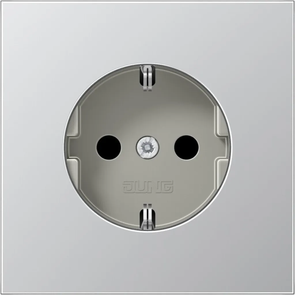 JUNG Prise de courant 1f alu mt aluminium UP IP20 ZP - Réf A1520AL