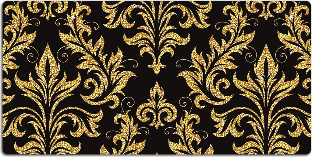 Schreibtischmatte Tischunterlage 90x45 cm Mauspad - Goldene Verzierung