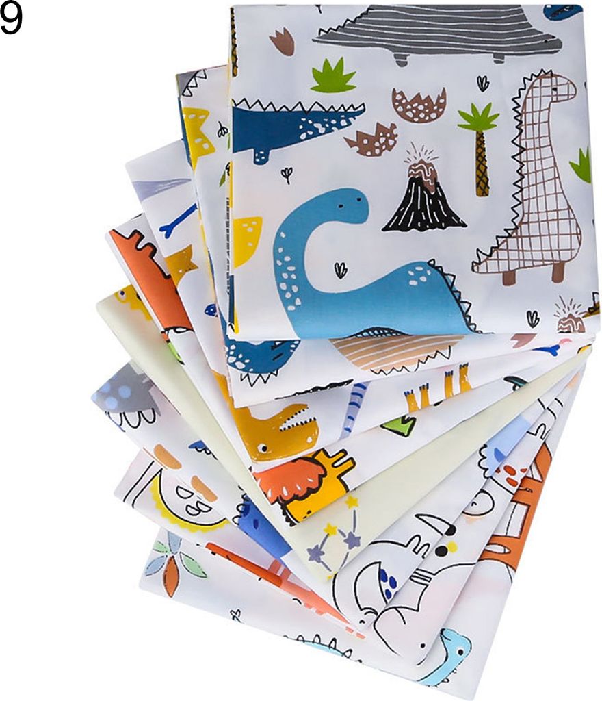 1 Set schöne blumdruckgedruckte Patchwork-Stoff elegant auffälliger Stoffnähtuch für Zuhause-9