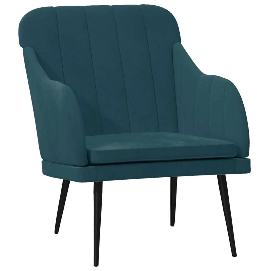 Poltrona Blu Velluto 63x76x80 cm: Il Tuo Nuovo Abbraccio Quotidiano