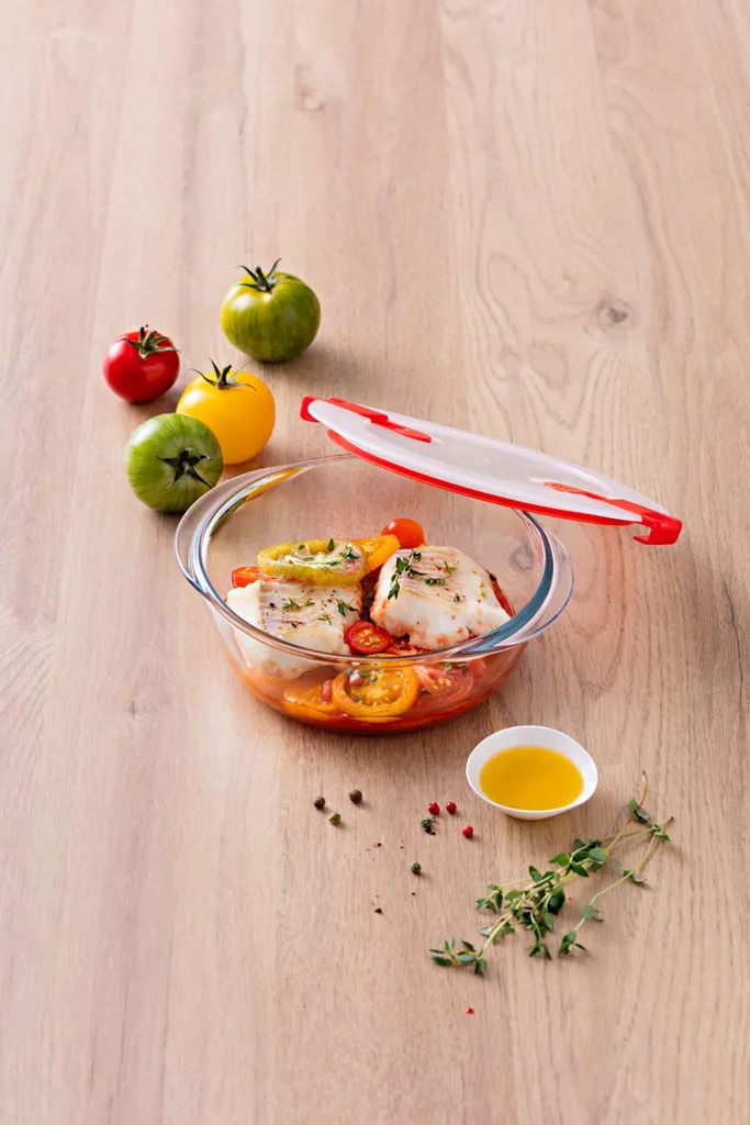 Set 3 Ciotole Pyrex Cook & Go 1,1L - Vetro Borosilicato Ermetico - 2
