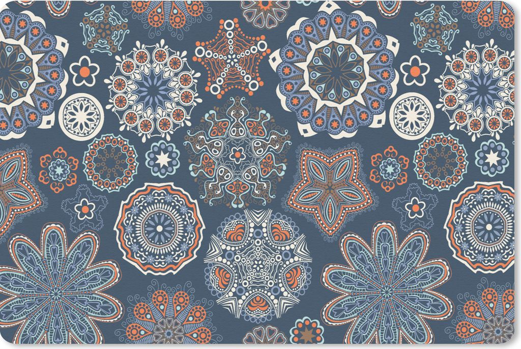 MuchoWow Mauspad Mousepad Muster - Ornamente - Dekoration 27x18 cm - Mousepads - Maus Mat - Pad - Mausunterlage - Büroartikel - Desk Matten