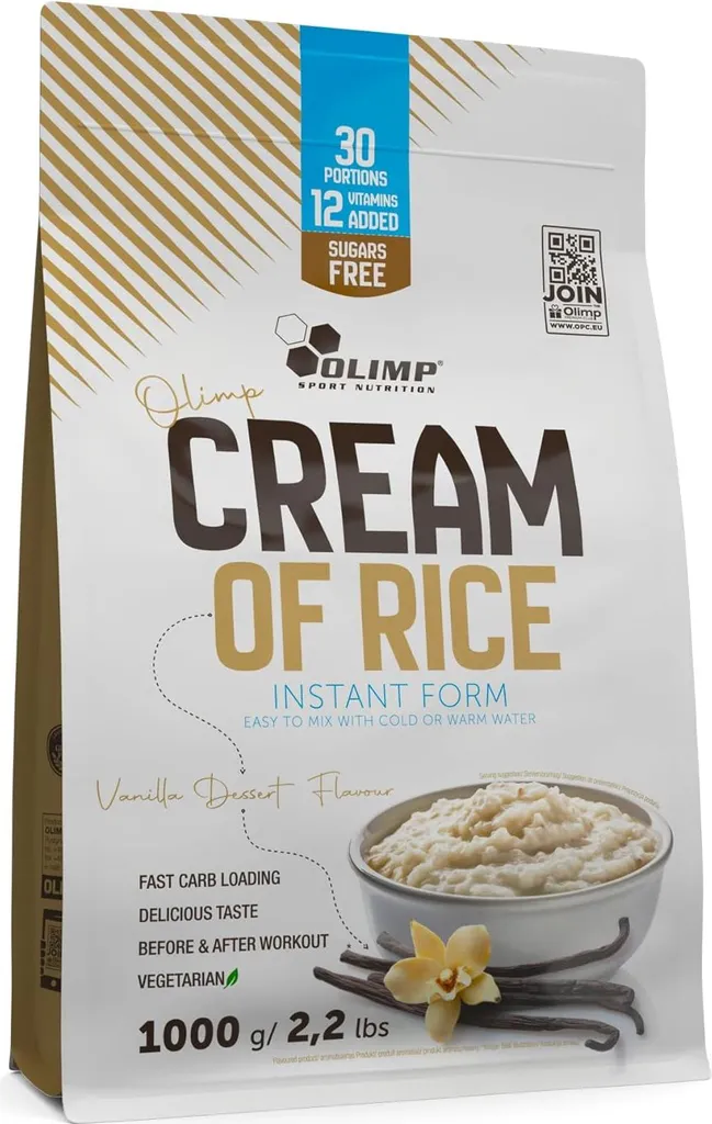 Crème de Riz Olimp Vanille 1kg : Énergie Durable pour Musculation