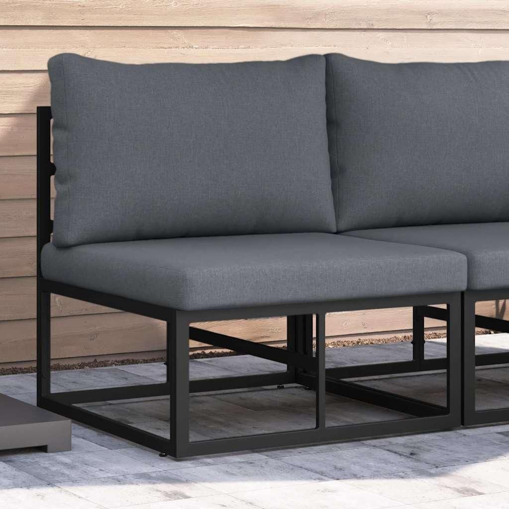 Gartenmöbel-Sets mit Kissen mit Kissen Schwarz und Anthrazit