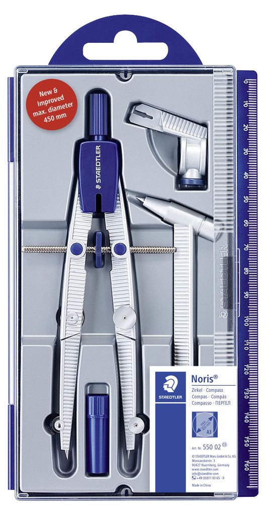 STAEDTLER Noris 550 01/02 Schulzirkel aus Metall mit Produktbild 
