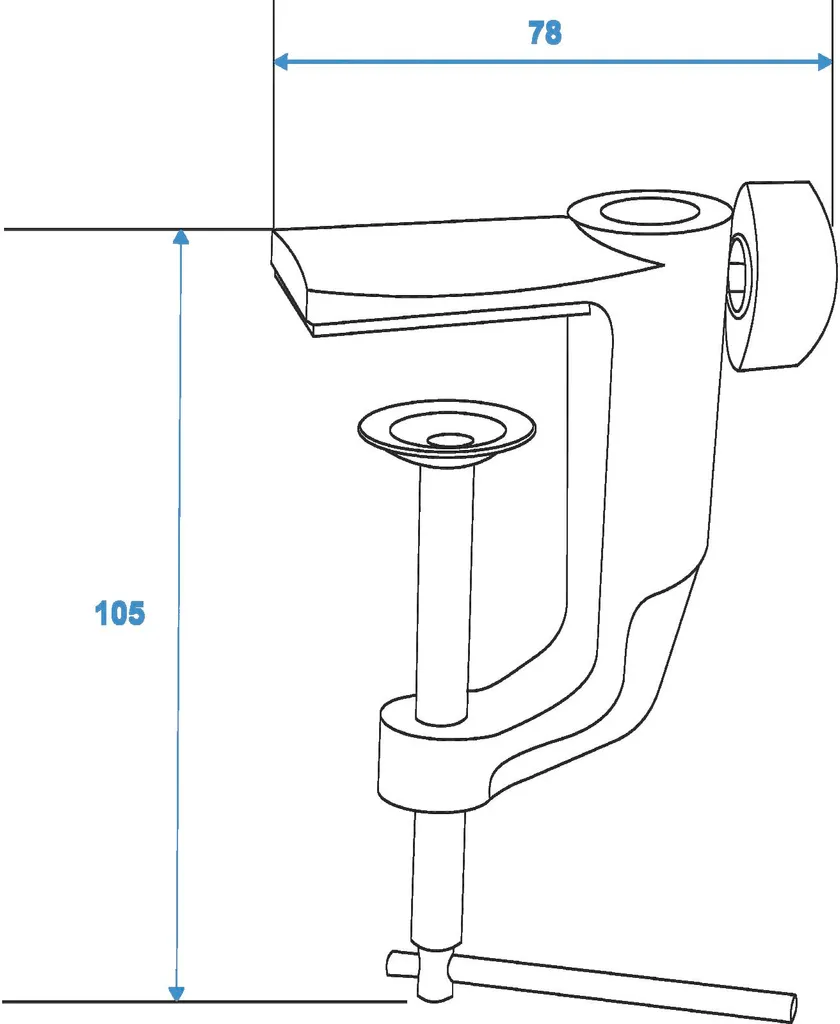 Support de microphone Type A OMNITRONIC : Fixation en métal durable - 2