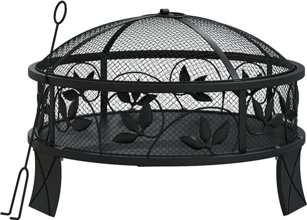 vidaXL Miska na oheň s pokrem 50 cm XXL Ocel Obrázek produktu 