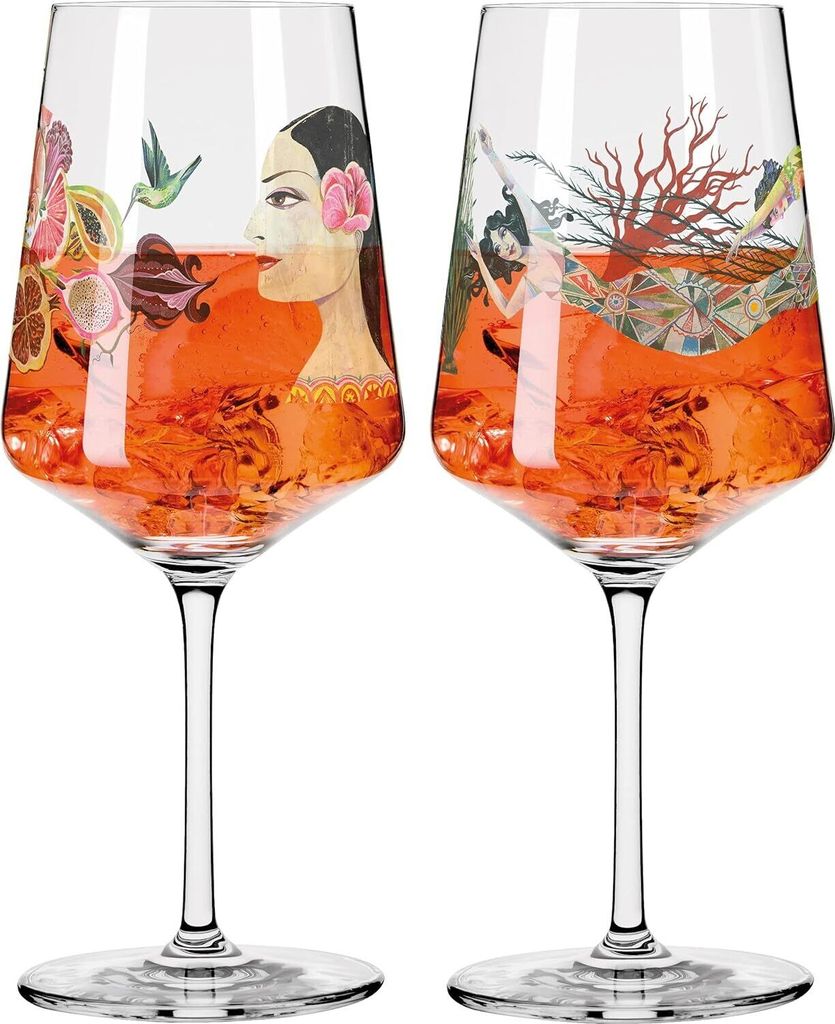 Dekomiro Ritzenhoff 2er Set Sommerrausch Aperizzo Hajek 005+006 mit Glasreinigungstuch