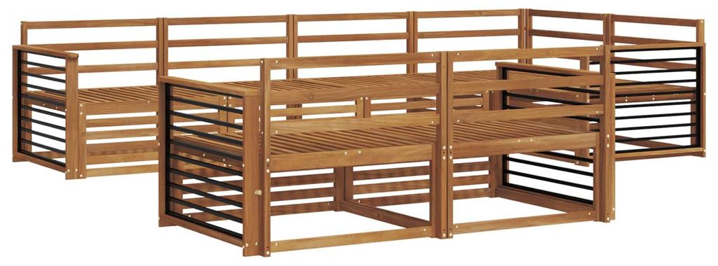 vidaXL Outdoor-Sofagarnitur 7 pcs Natur Massivholz Akazie