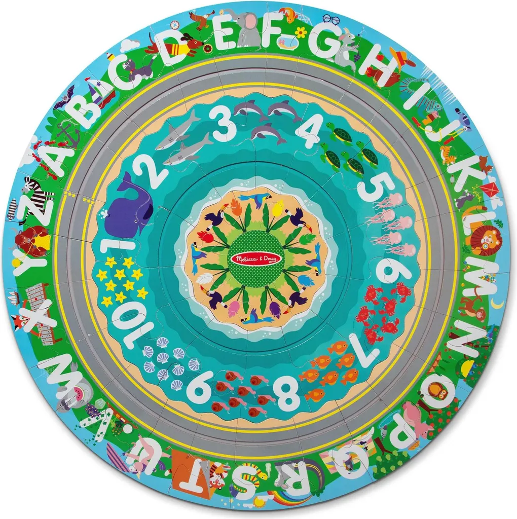 Grand circuit puzzle de sol pour enfant avec voitures à friction 48 pcs