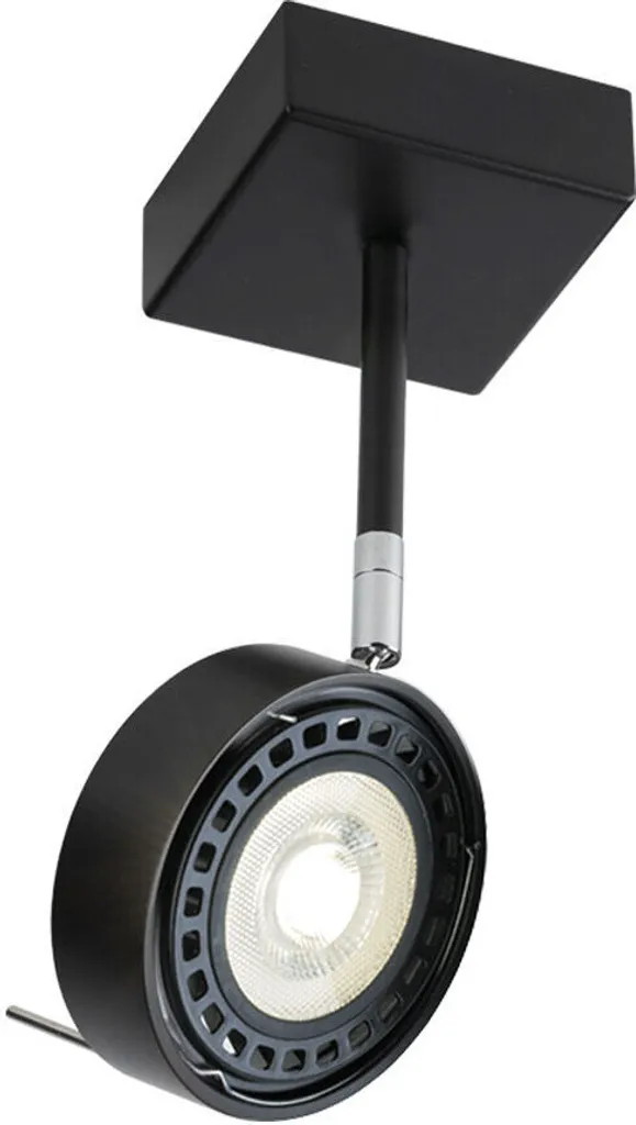 Luminaire de plafond pour salon ou cuisine spot carré noir orientable