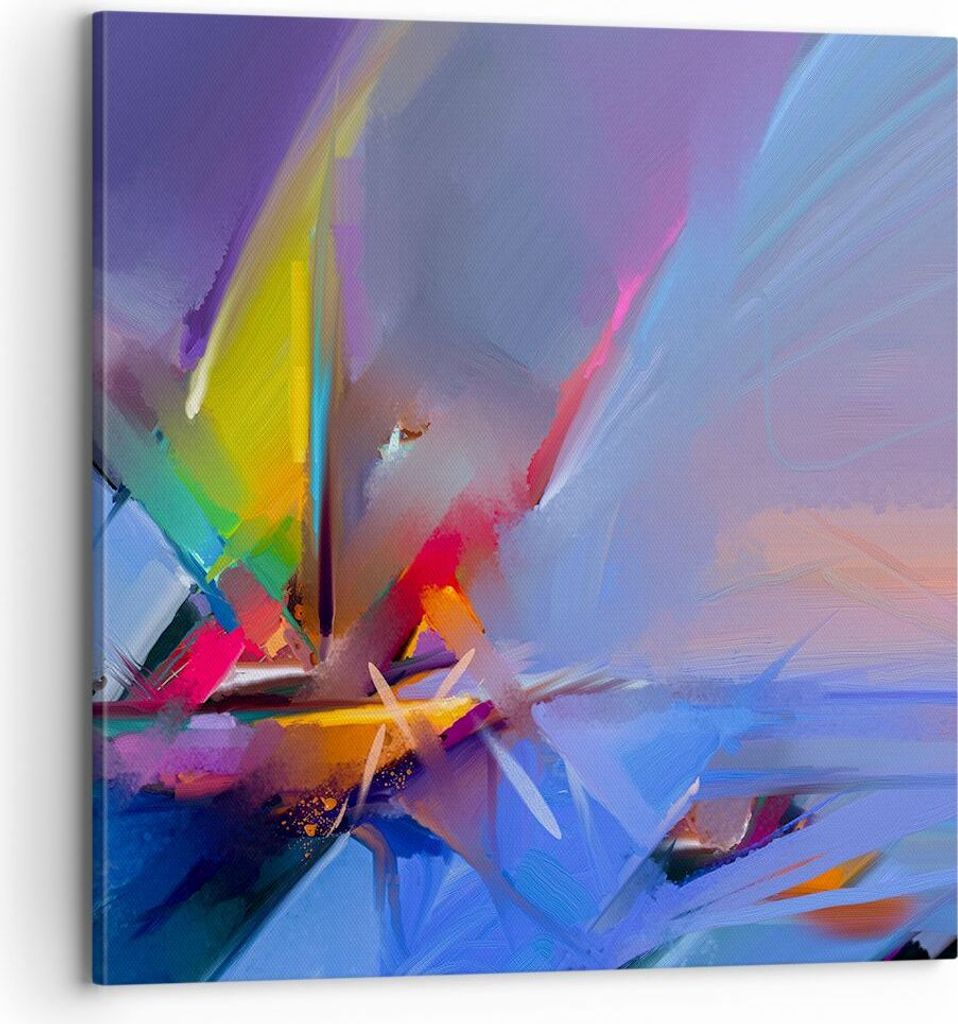 Bild auf Leinwand - Leinwandbild - Abstraktion modern - 70x70cm - Wand Bild - Wanddeko - Wandbilder - Leinwanddruck - Bilder - Kunstdruck - Wanddek...