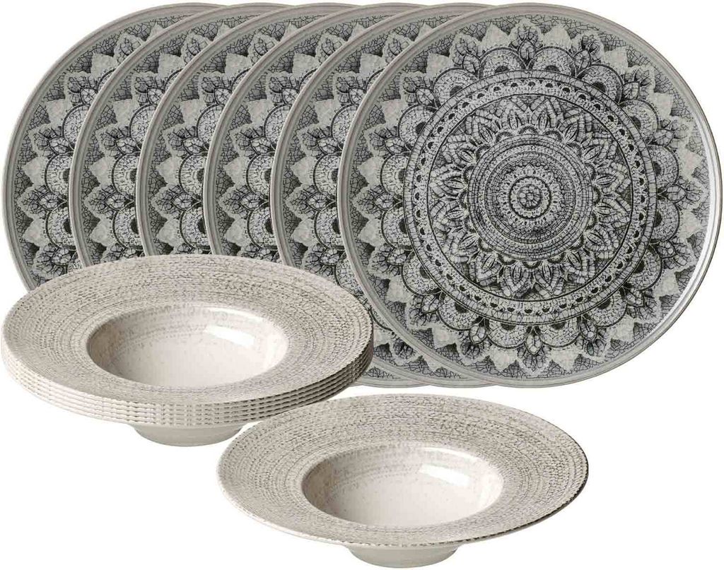 Ritzenhoff & Breker Rimini Gourmet-Set 12-teilig Mandala Stone
