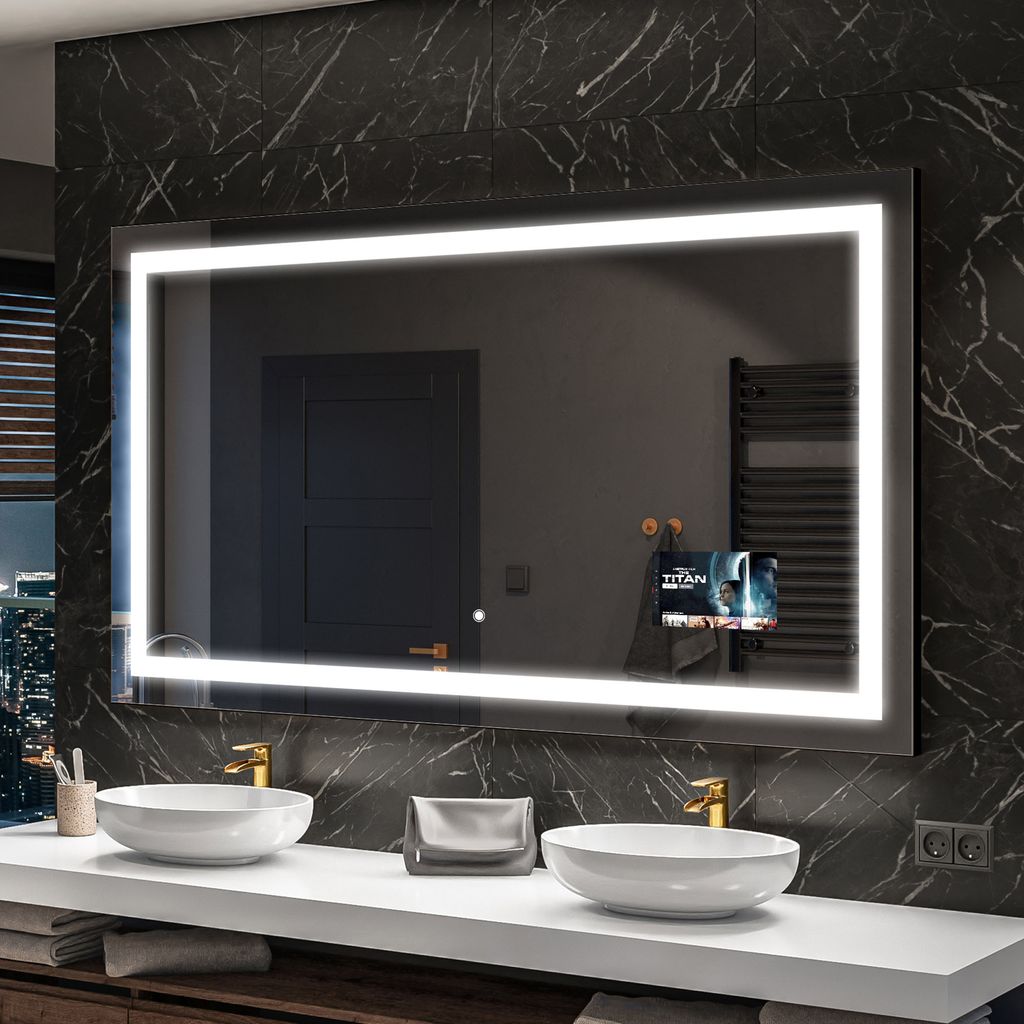 Artforma Badspiegel SMART 130x70 cm - mit LED Beleuchtung - Produktbild 