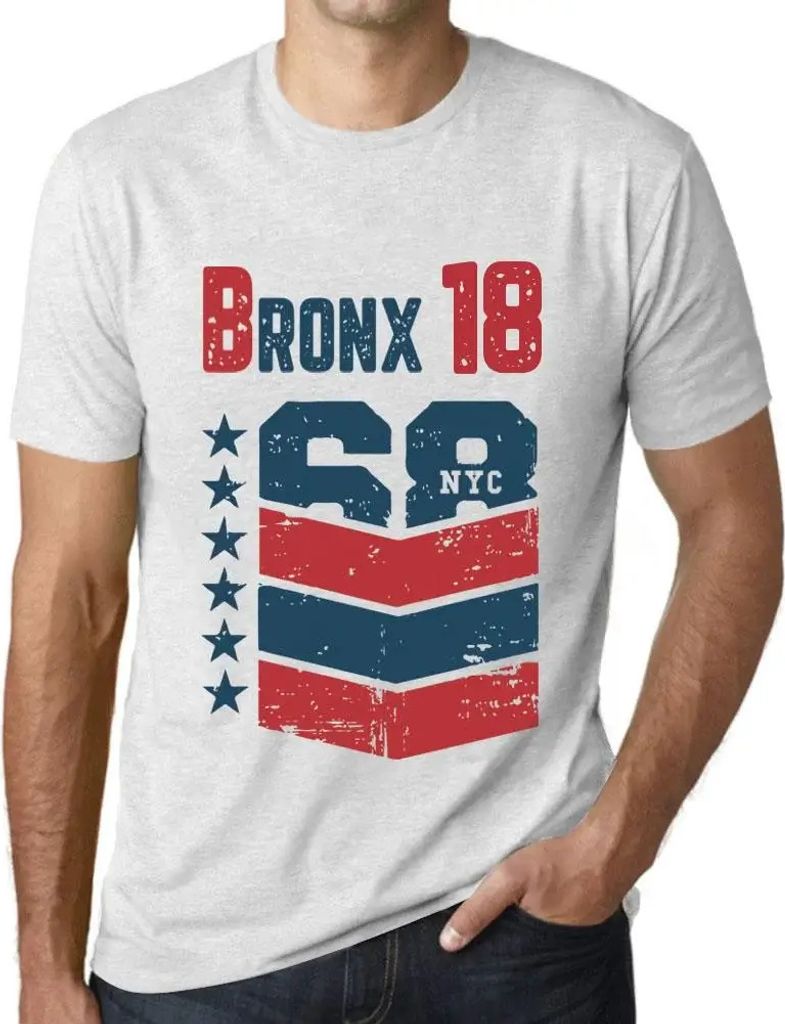 Herren Grafik T-Shirt Bronx 18 Geschenk 18. Geburtstag Jahrestag 18 Jahre Jubiläum 18 Jährige Mann Jahrgang 2006 Kurzarm Lustige Druck