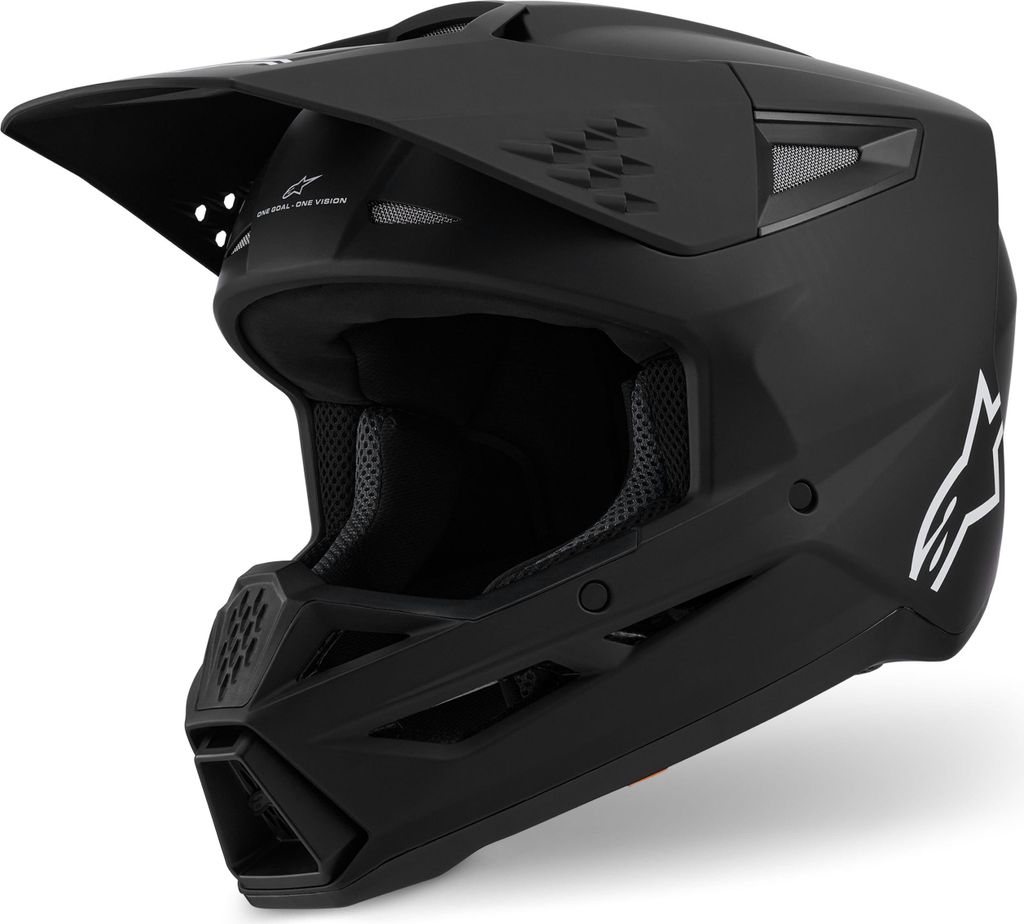 Alpinestars S-M3 Motocross Helm, schwarz matt, XS (53/54)