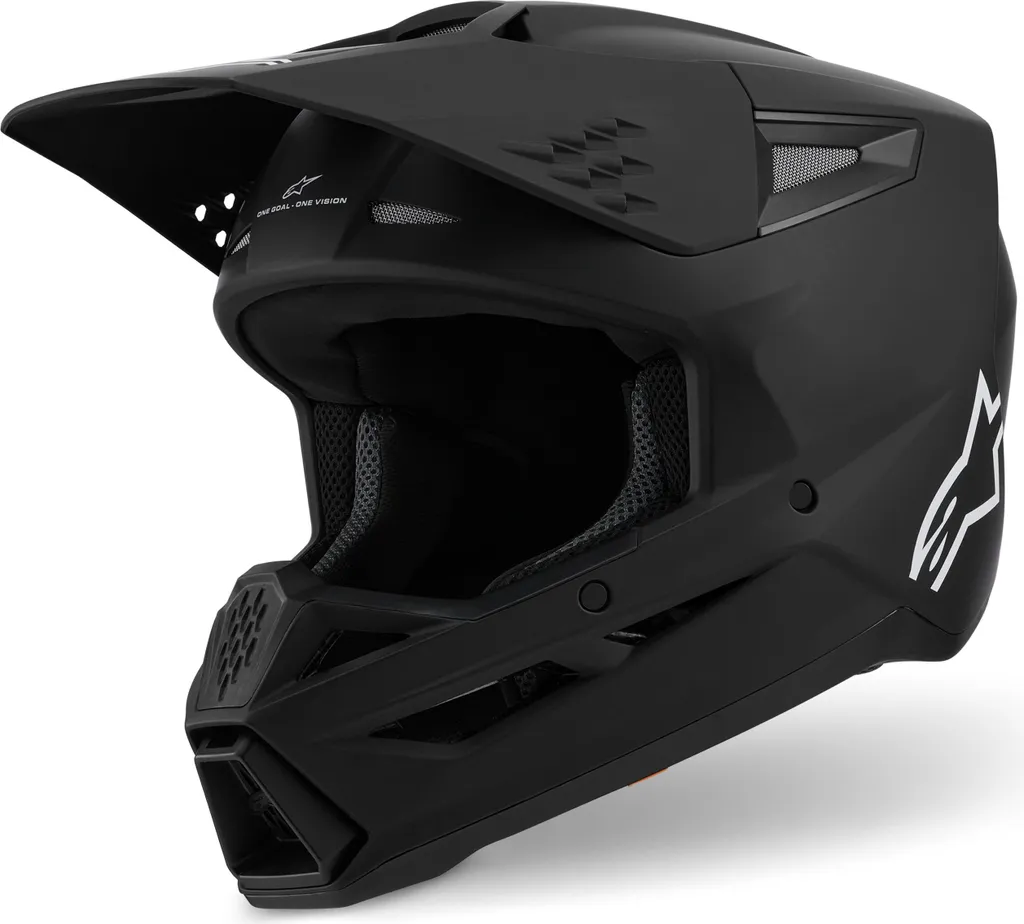Casque Alpinestars S-M3 Solid noir mat taille XL pour motocross MX