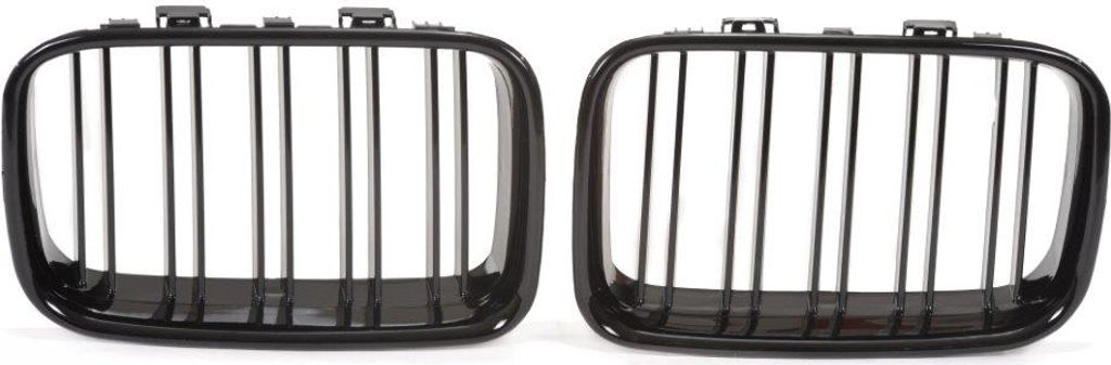 Kühlergrill DOPPELRIPPE Schwarz Glanz für BMW 3er E36 1990-1996