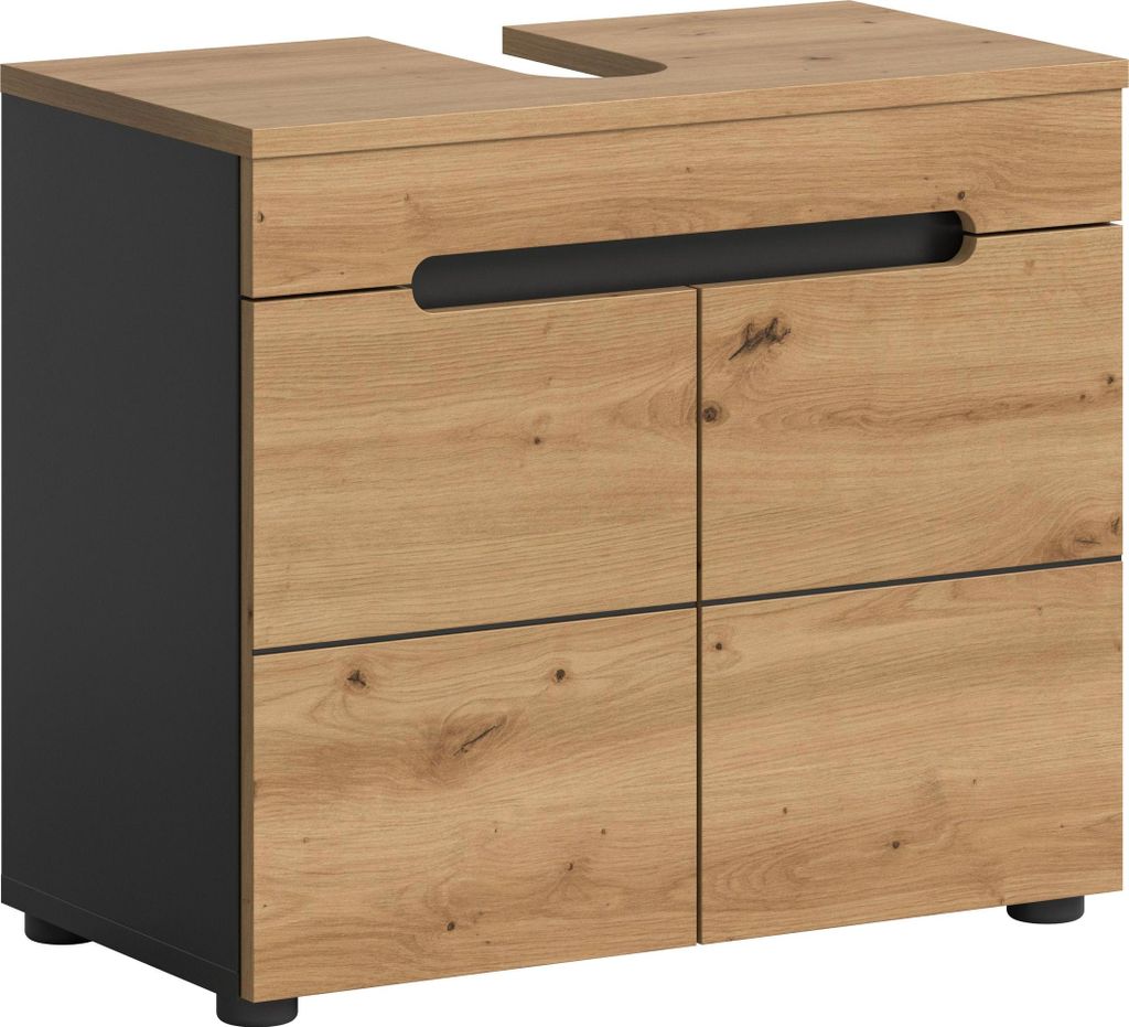 Waschbeckenunterschrank Canu | Artisan Eiche / Basalt grau Produktbild 