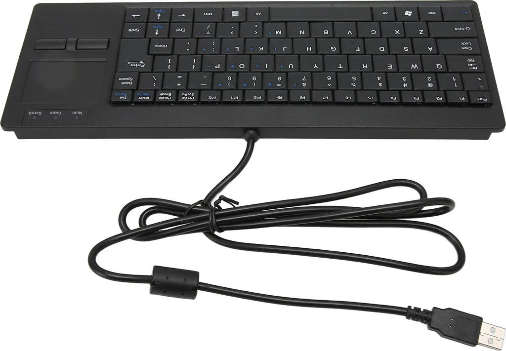 Clavier pour contrôle industriel USB filaire idéal pour rack et IPC