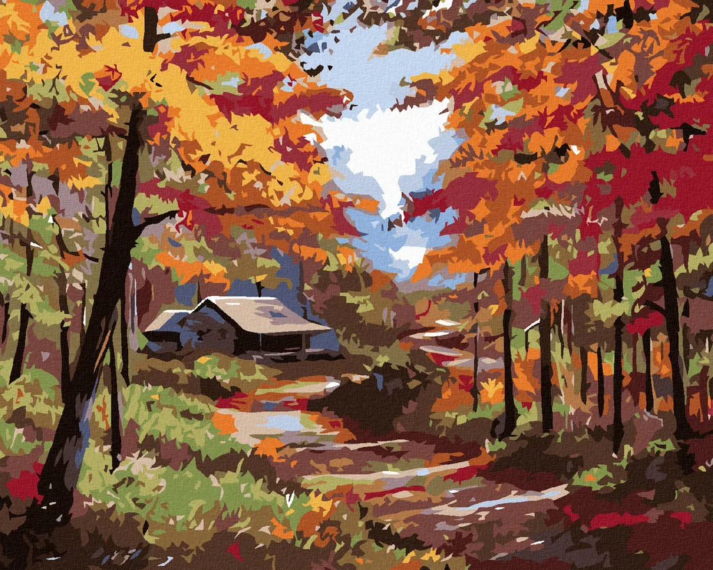 Zuty Diamond Art Paesaggio Autunnale 40x50 - Fai da Te Completo