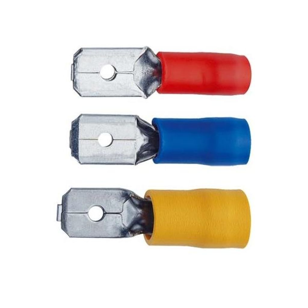 100 Stück Flachstecker 2,8x0,8mm 0,5-1qmm isoliert verzinnt 8201B