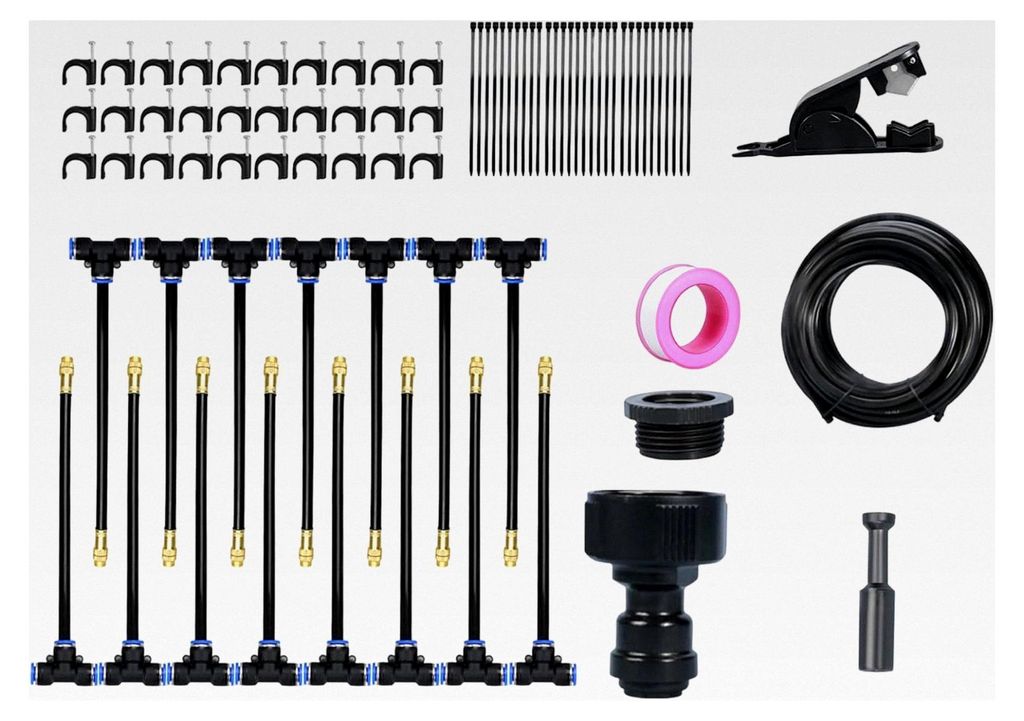 Bewässerungssystem für den Garten, einstellbare Düsen-Sprinkler, automatisches 360-Grad-verstellbares Sprinklersystem für Pflanzen, Rasen, Bäu...