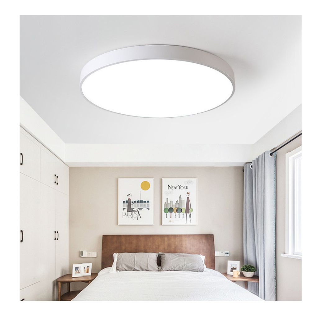 LED Deckenleuchte Rund 24W Deckenlampe Dimmbar mit Fernbedienung Wohnzimmer Flur
