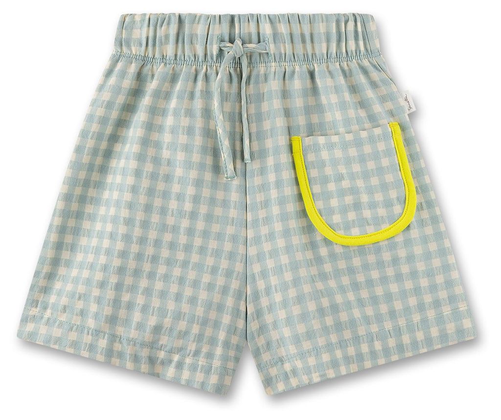 Sanetta Pure Mädchen-Shorts hellblau kariert 86