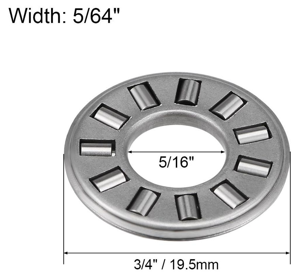 Nadelrollenlager mit Unterlegscheiben Drucklagerkatalog 1 3/8 1/2 id SKF-Lager NTA512 (5er Pack)