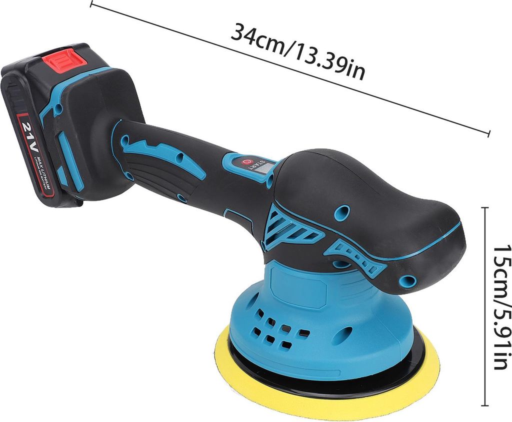 Cordless Car Polisher 21V Electric Auto Poliermaschine Multifunktionale Home Reinigung Wachsen Holz Sanding Rostentfernung mit 8 Gängen für