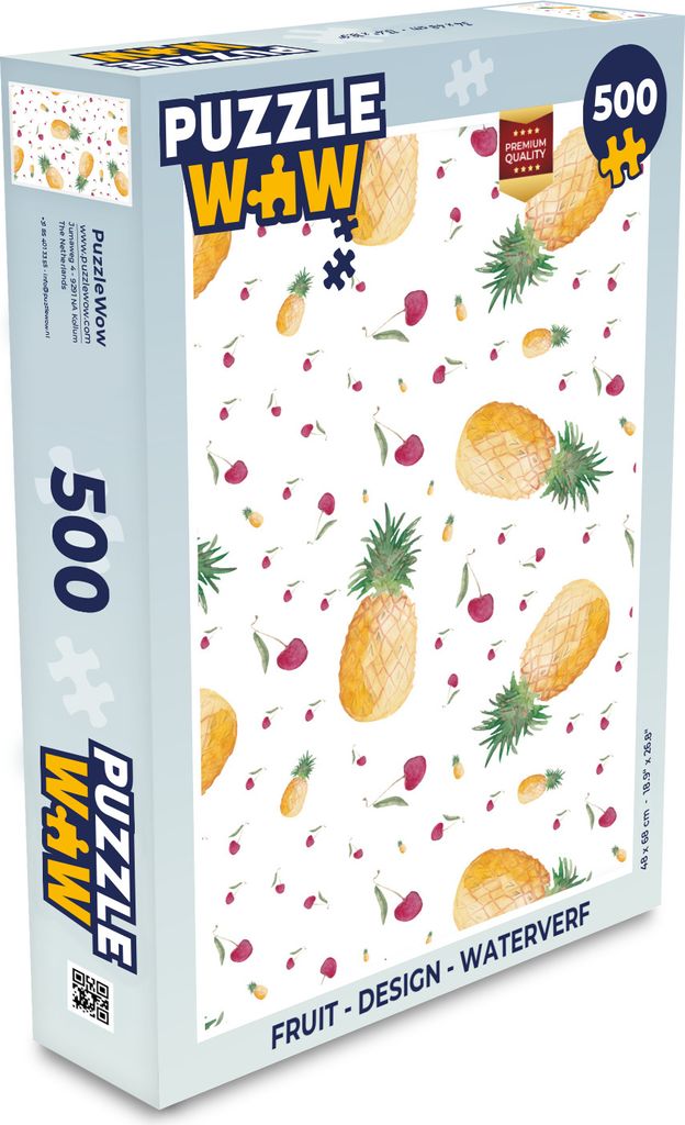 MuchoWow Puzzle 500 Teile Obst - Design - Aquarell - Denken - Spiel - Toy