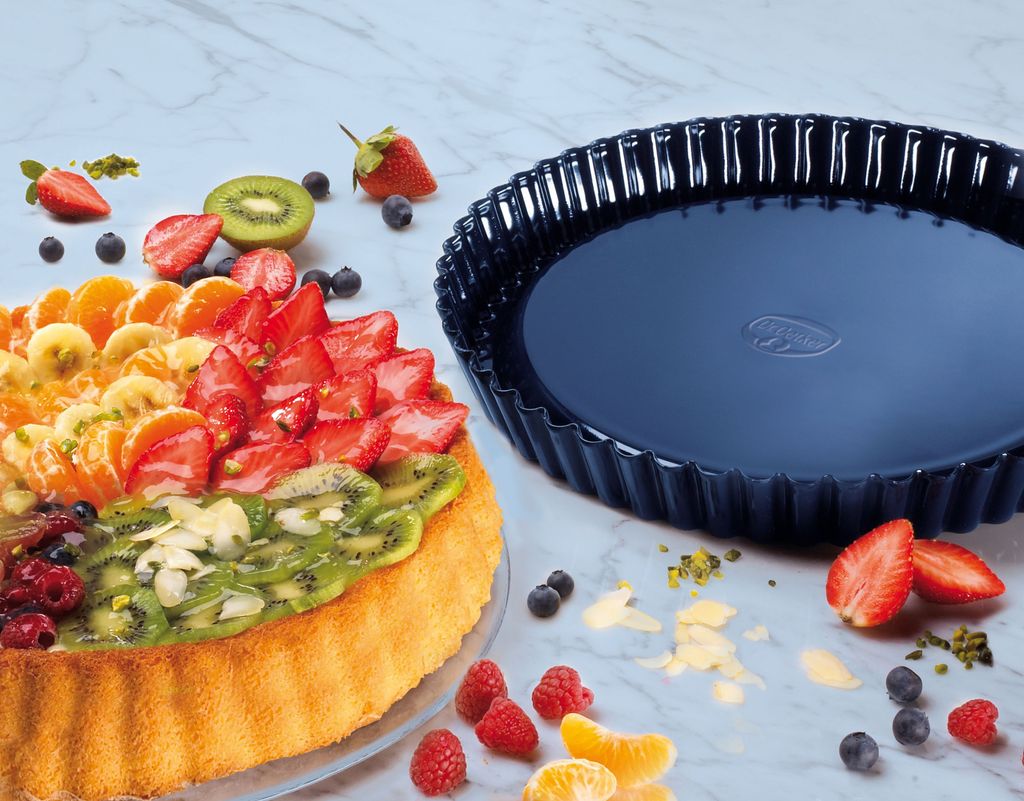 Tortiera per frutta 28 cm blu professionale Immagine del prodotto 