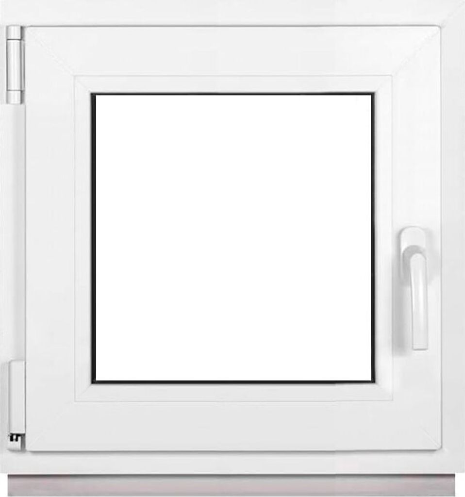 Framex Kellerfenster Weiß BxH 60x60cm (600x600mm) 2fach (32mm) Dreh Kipp DIN Links - Kunststofffenster Premium Fenster - Alle Größen