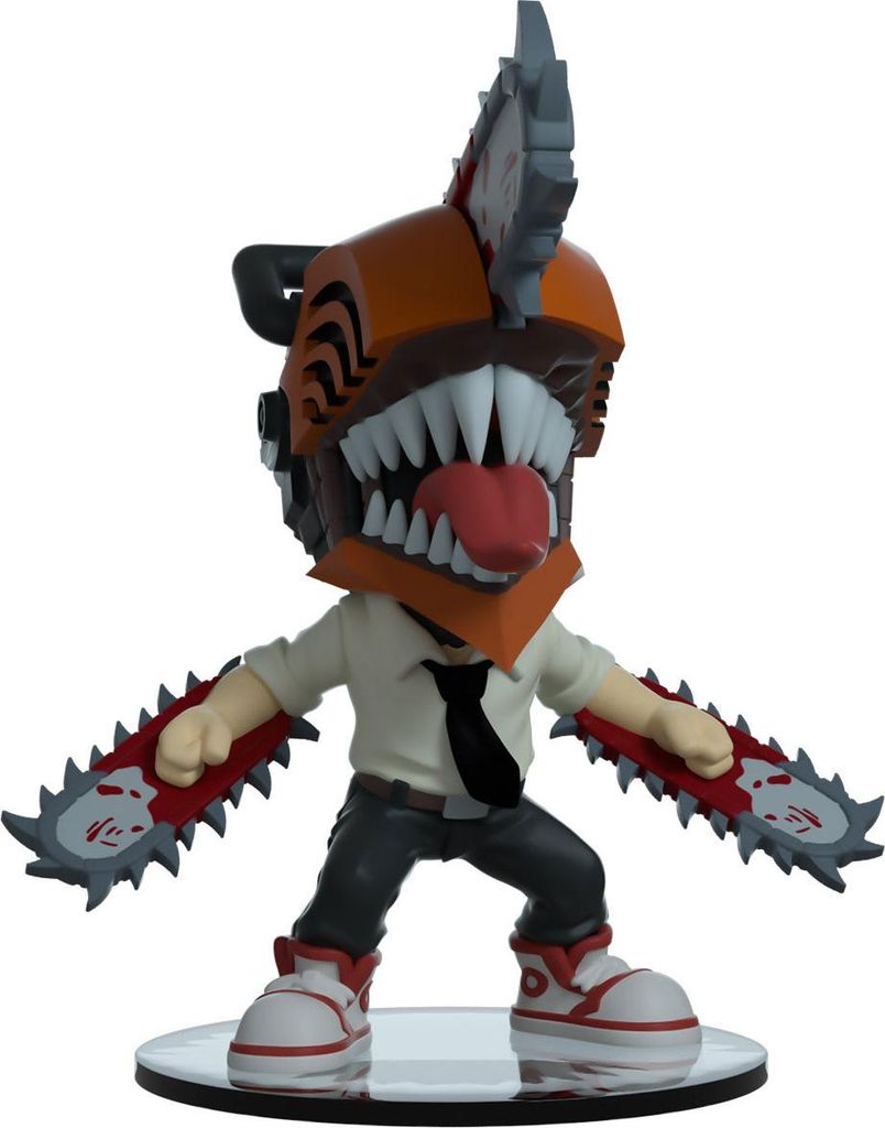 A vinyl figure of the character Chainsaw Man.