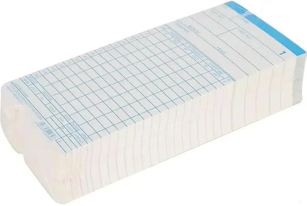 Cartes de pointage pour badgeuses - Pack de 250 fiches hebdomadaires