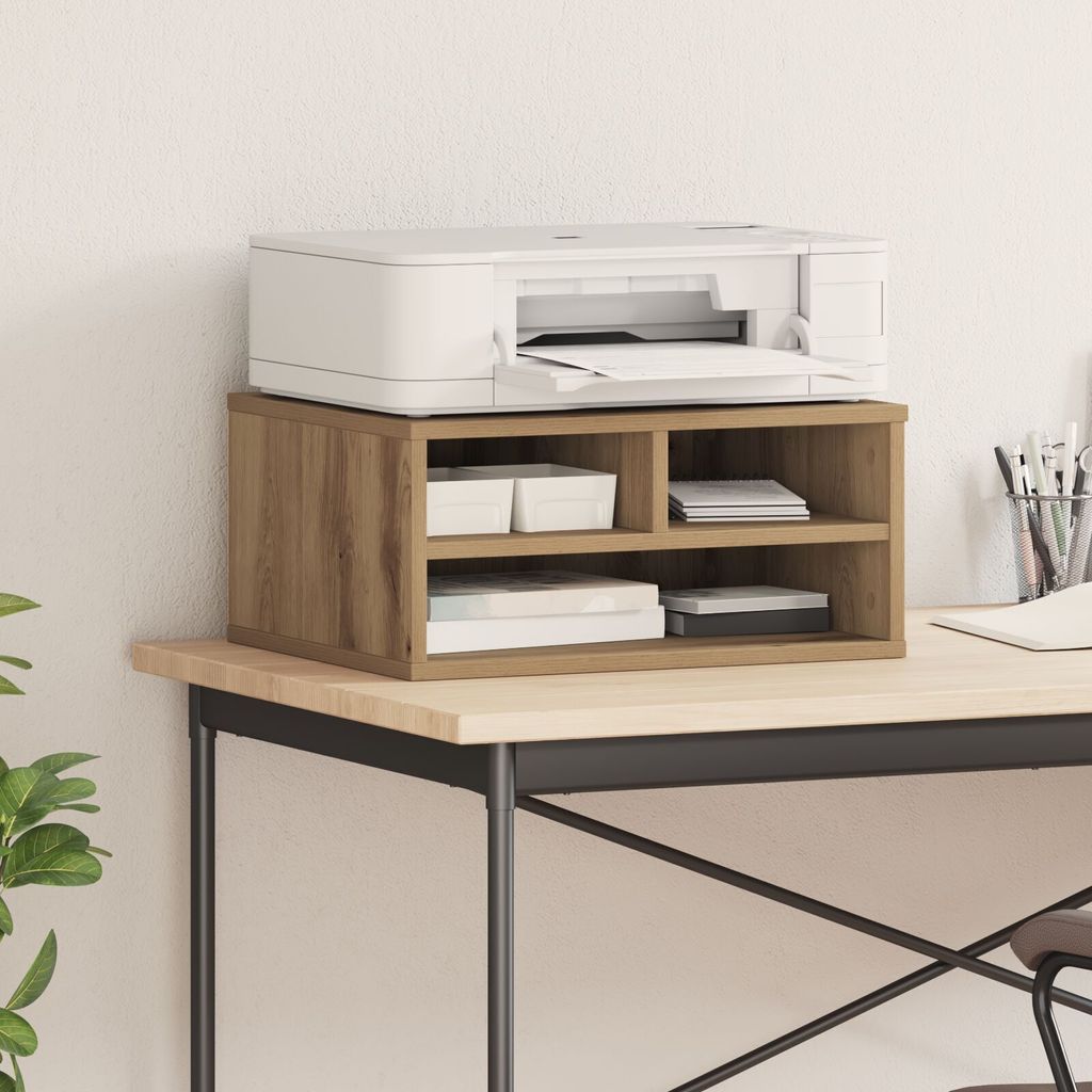 Druckerständer Artisan Eiche 49x40x22,5 cm Holzwerkstoff, Lautsprecherständer DesignMöbel Neu