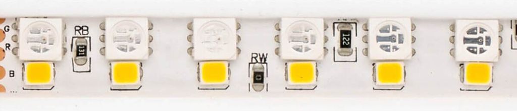 SIGOR 15W/m RGB/W LED-Streifen RGB/2700K 5m 192 LED/m IP67 24V 1155lm RA90 WH