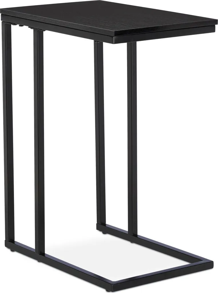 Table d'appoint noire en métal design industriel bout de canapé chic - 8