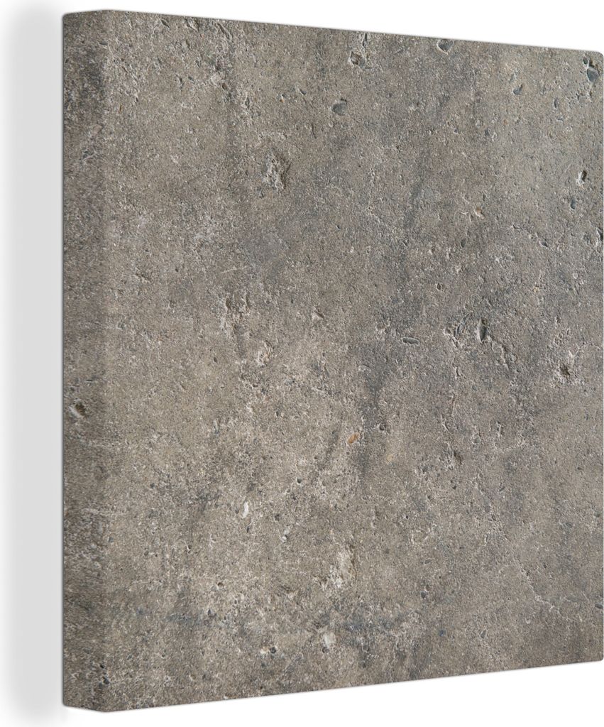 MuchoWow - Leinwandbilder - Wand - Beton - Grau, Wandbild, Wanddeko Bilder Wohnzimmer, 90x90 cm