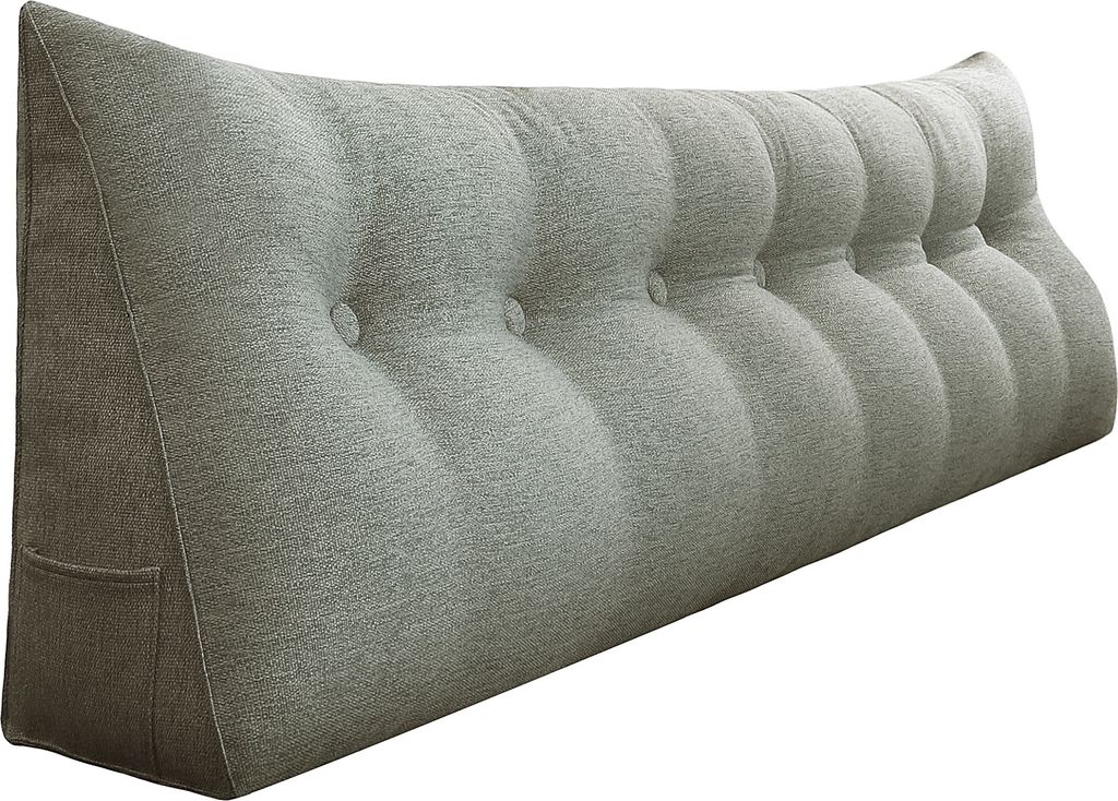 Ergonomisches Kopfteilkissen in Leinenoptik, Lesekissen, Produktbild 