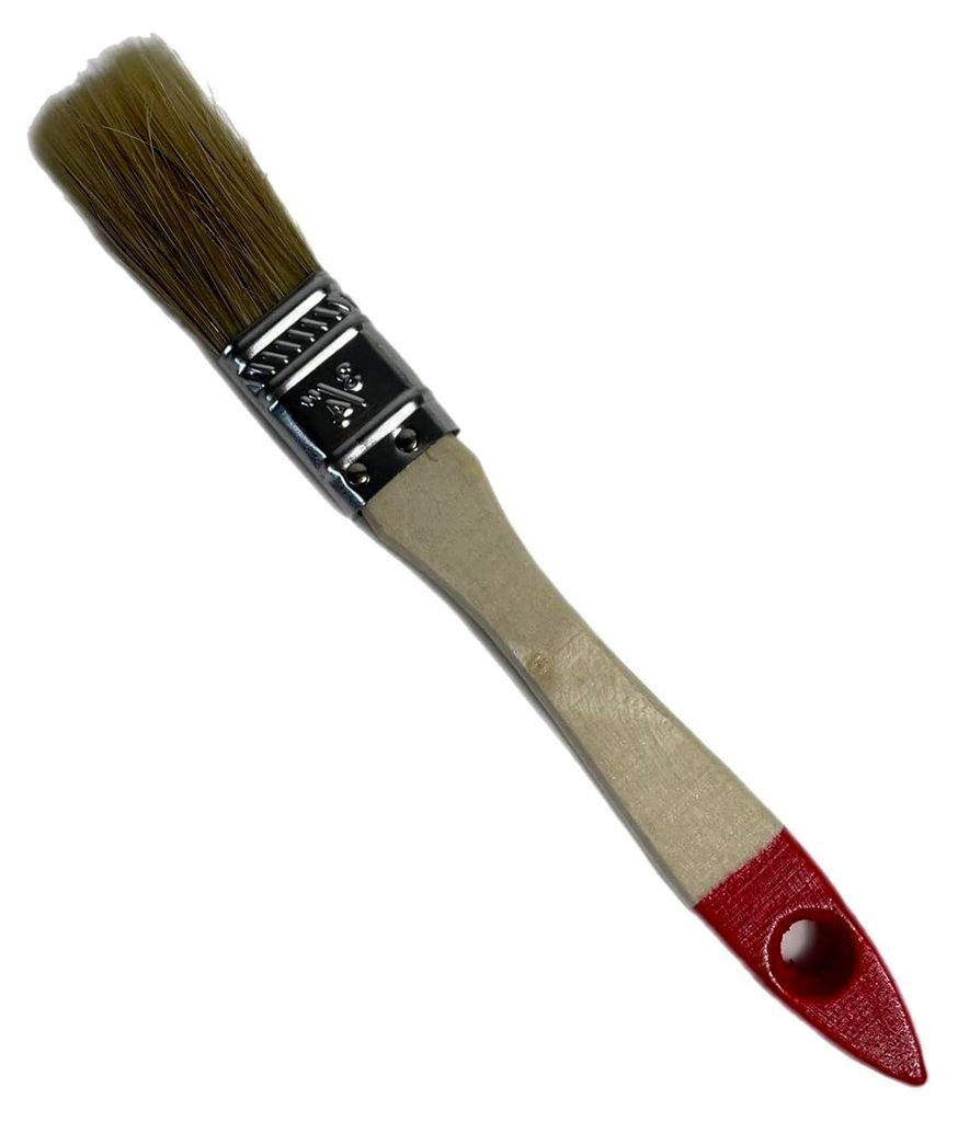 Lackierpinsel Lasuren Malerpinsel rot 12 Stück Flachpinsel hell 20 mm