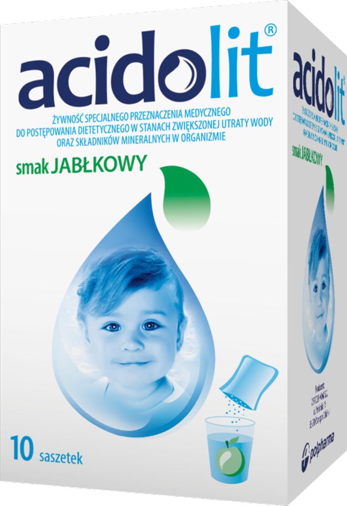 ACIDOLIT Elektrolyte für Kinder Apfel Polpharma 10 Beutel